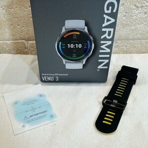Garmin Venu 3 Smartwatch - Black and Yellow